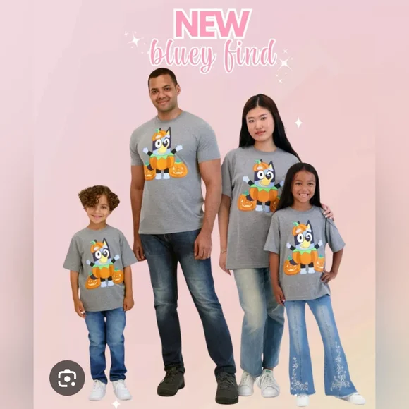 🎉4/$20Viral Bluey Glow In The Dark Matching Family Halloween-Adult Med - Picture 2 of 6